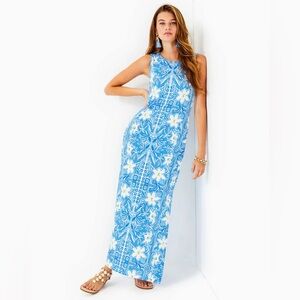 NWT Lilly Pulitzer Noelle Maxi Dress in Lunar Blue